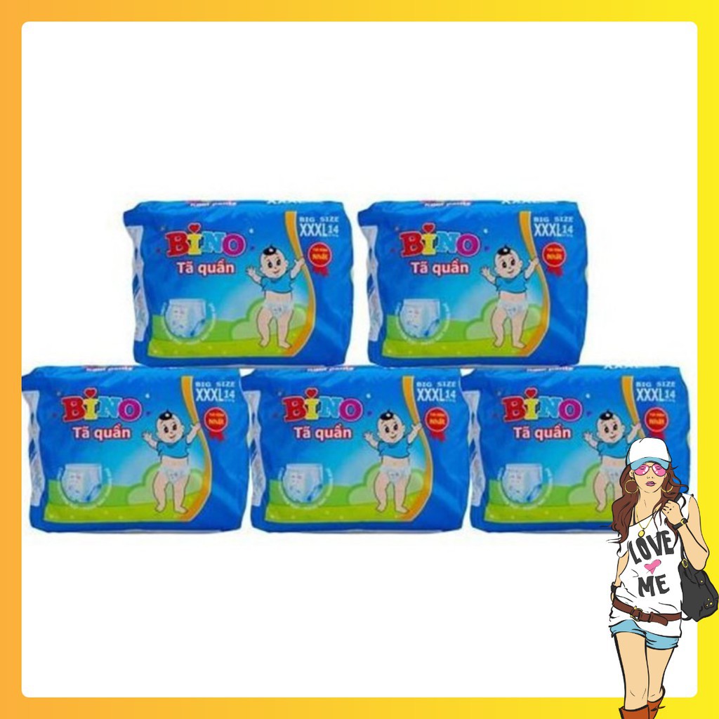 Tã quần bigsize Bino XXXL - 18-35kg - bịch 14 miếng