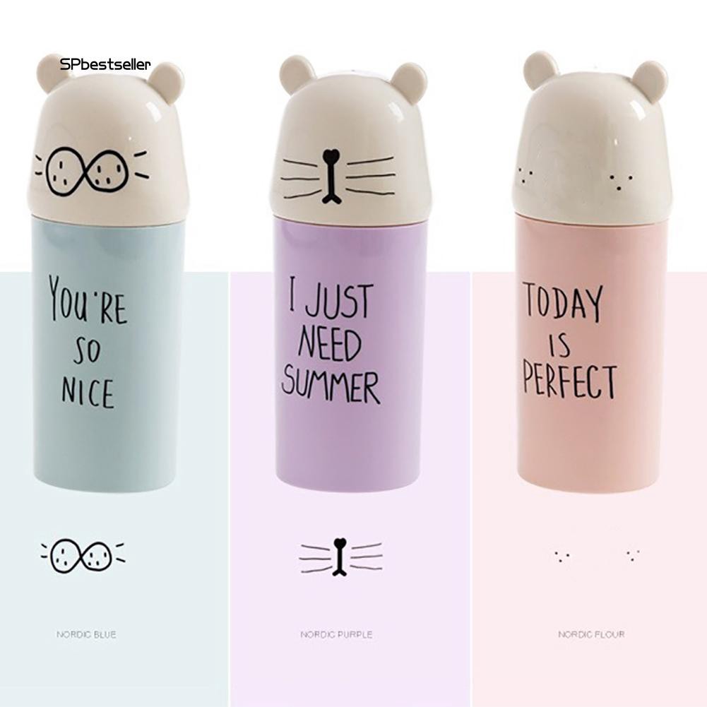 SPBS_Portable Travel Bathroom Cartoon Water Cup Mug Toothbrush Toothpaste Holder