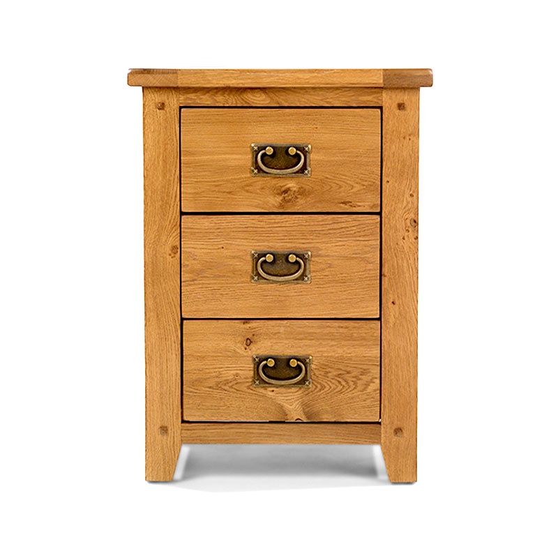 Tủ đầu giường Rustic 3 ngăn gỗ sồi IBIE