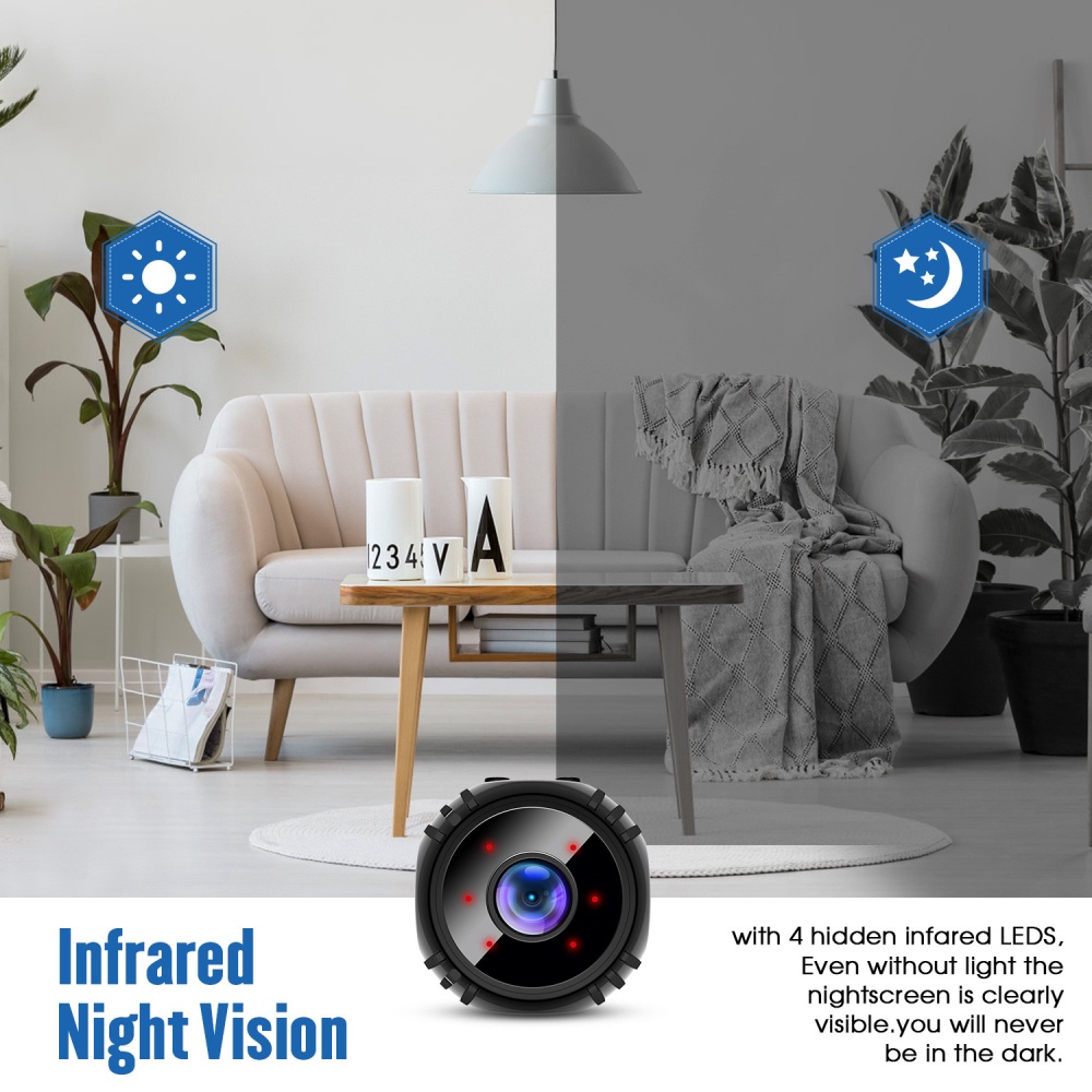 Camera An Ninh Mini 1080P WiFi 2021 Cho Điện Thoại Di Động