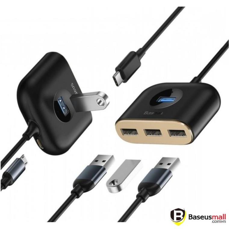 Baseus -BaseusMall VN Bộ HUB chia cổng USB Baseus Square Round 4 in 1