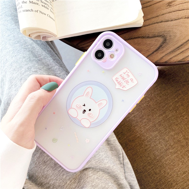 Ốp lưng iphone Little Animal nhám viền nổi cong 5/5s/6/6plus/6s/6splus/7/7plus/8/8plus/x/xr/xs/11/12/pro/max/plus/promax