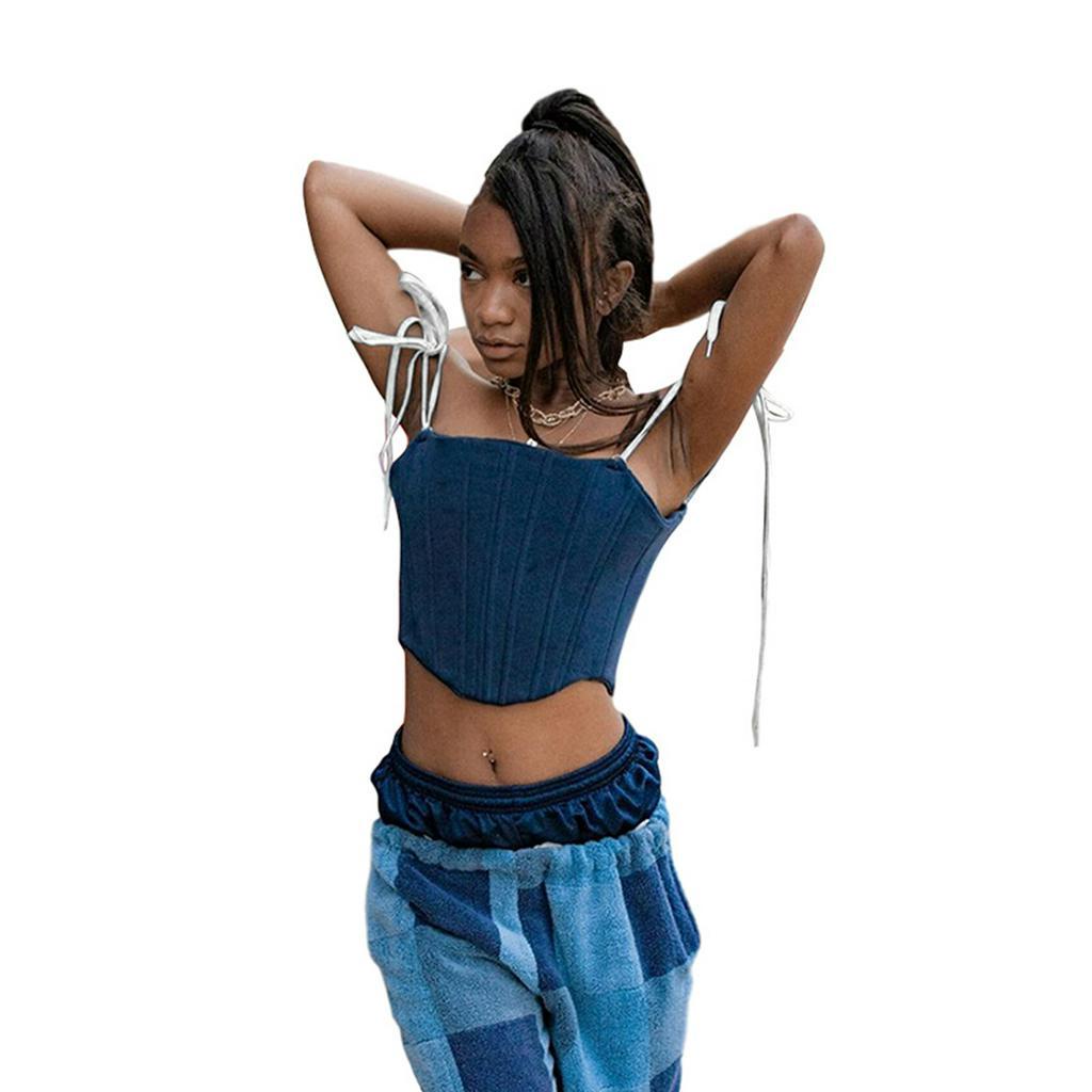 Áo len hai dây croptop co giãn cổ thuyền thời trang mùa hè dành cho nữ