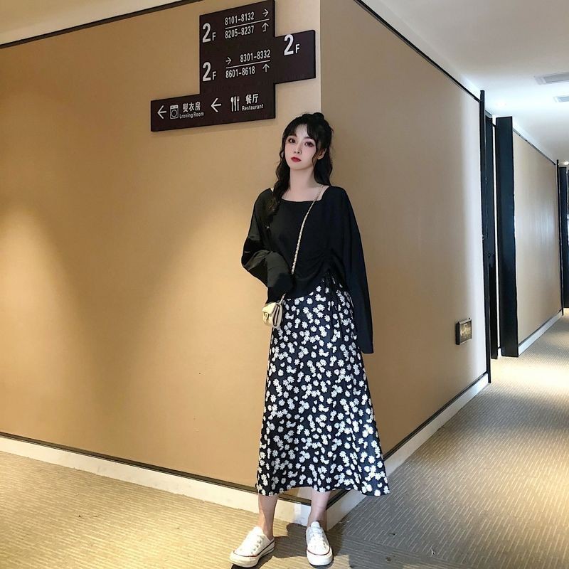 Chân Chân Váy Chữ A Lưng Cao Họa Tiết Hoa Cúc Nhỏ Thời Trang Hàn Quốc 2020 Cho Nữ | BigBuy360 - bigbuy360.vn