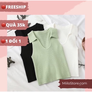 Áo sát nách len tăm mỏng
