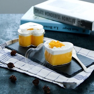 Set 2 bộ Ly tim khuôn tim hộp tim mousse tiramisu panna cotta