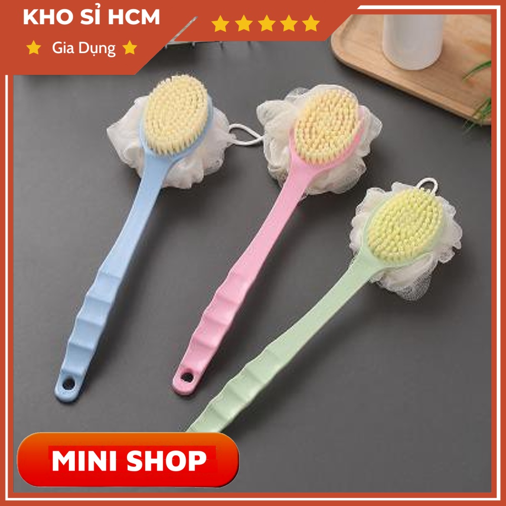 Cây Bàn Chải Kèm Bông Tắm Chà Lưng MINISHOP H108