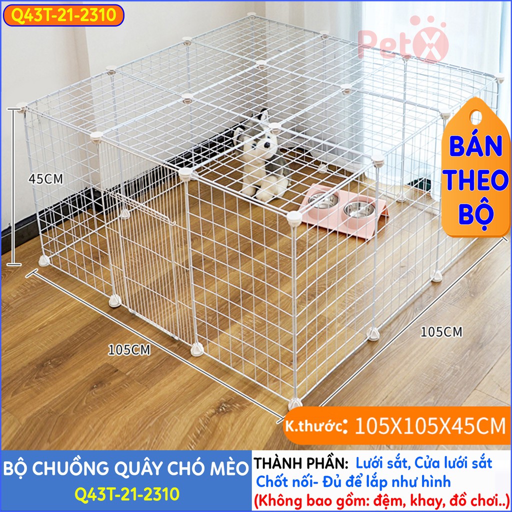 Quây chuồng chó mèo PetX lắp ghép nuôi thú cưng sơn tĩnh điện giá rẻ-16