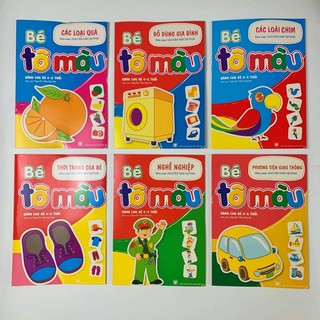 10 cuốn tô màu cho bé 10 chủ đề khác nhau