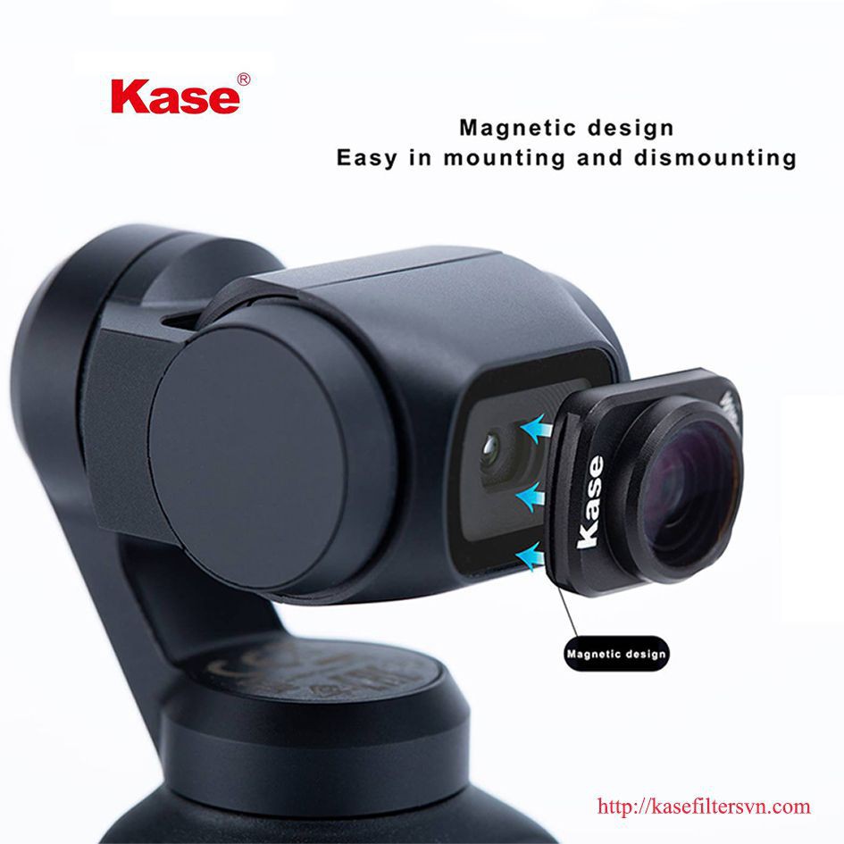(CÓ SẴN) Ống kính góc rộng Kase 18mm cho Osmo Pocket - Filter lens cho Osmo Pocket - Chính Hãng