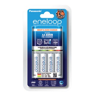 { BẢO HÀNH 12 THÁNG BAO ĐỔI TRẢ } Máy Sạc Tự Ngắt PANASONIC Eneloop kèm 4 Pin AA ENELOOP 2000MAH CHÍNH HÃNG.