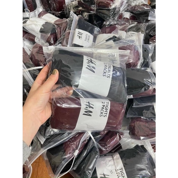 Set 2 quần legging đùi đen - đỏ