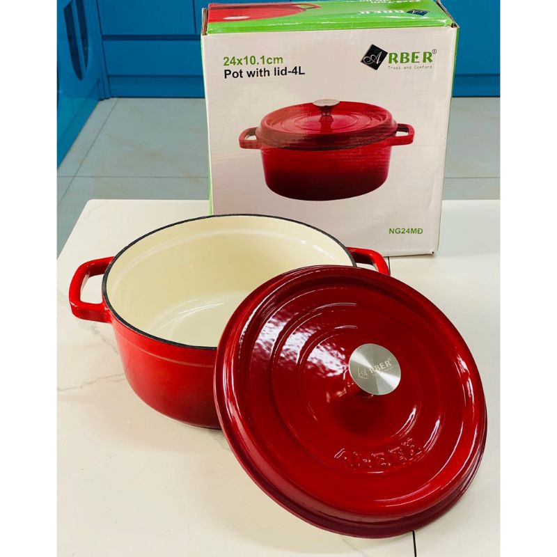 Nồi gang đúc tráng men Arber NG20MD NG24MD