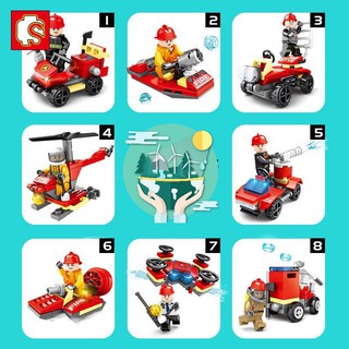 [HÀNG CAO CẤP - FREE SHIP] Bộ lắp ráp kiểu Lego Sembo block - đội quân cứu hỏa giúp trẻ Thông minh hơn - chuẩn công ty