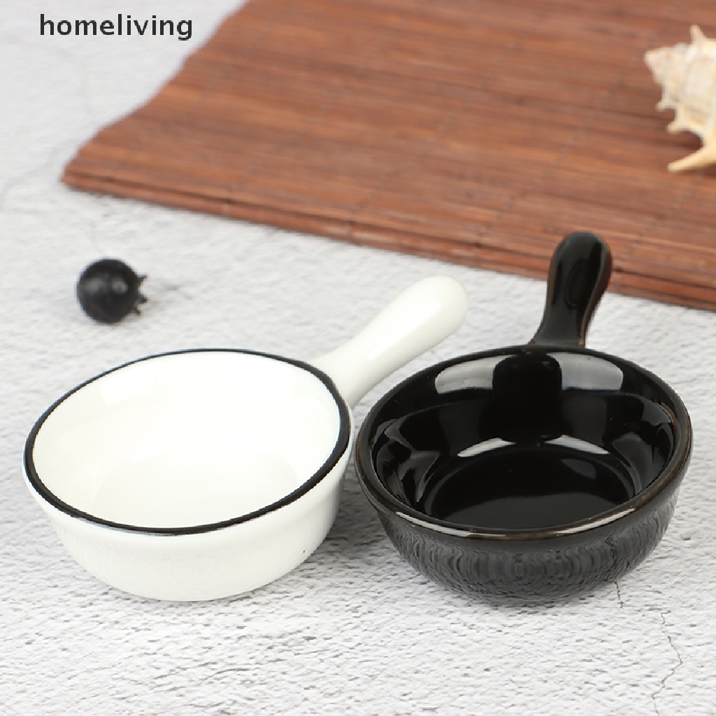 1 Nồi Sứ Nấu Ăn Mini 9.5 * 6cm Tỉ Lệ 1 / 6 Trang Trí Nhà Búp Bê