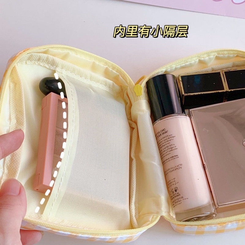Túi ví đa năng đựng đồ cá nhân - đồ make up hình caro cute