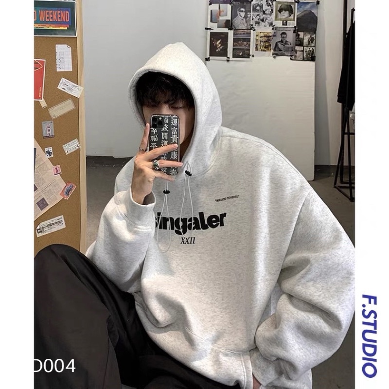 Áo hoodie chi tiết đơn giản SINGALER - HD004 T2000