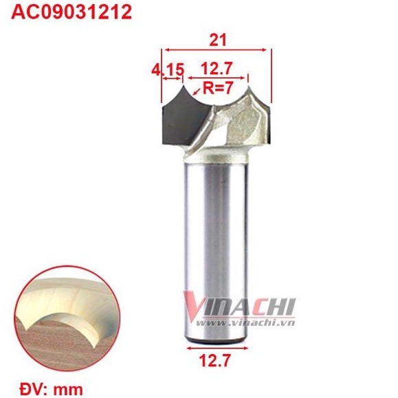 MŨI TẠO HẠT LỒI TIDEWAY AC0903 CỐT 12.7MM - 1 MŨI