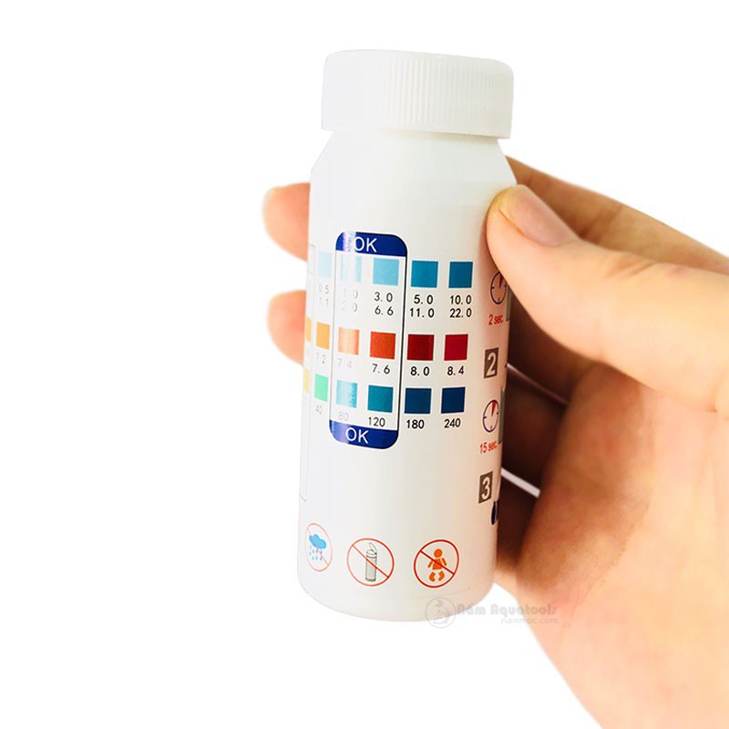 Test Strips 3 in 1 | Que Tets Nước 3 trong 1 | Kiểm tra Clo - pH - Độ kiềm (kH) cho Bể cá cảnh, thuỷ sinh