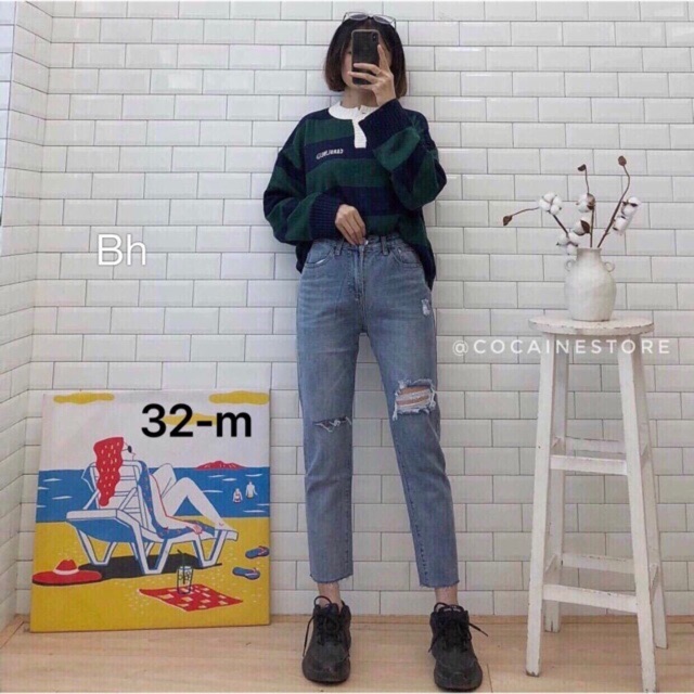 Quần Baggy JEANS size SML hàng đẹp chuẩn shop