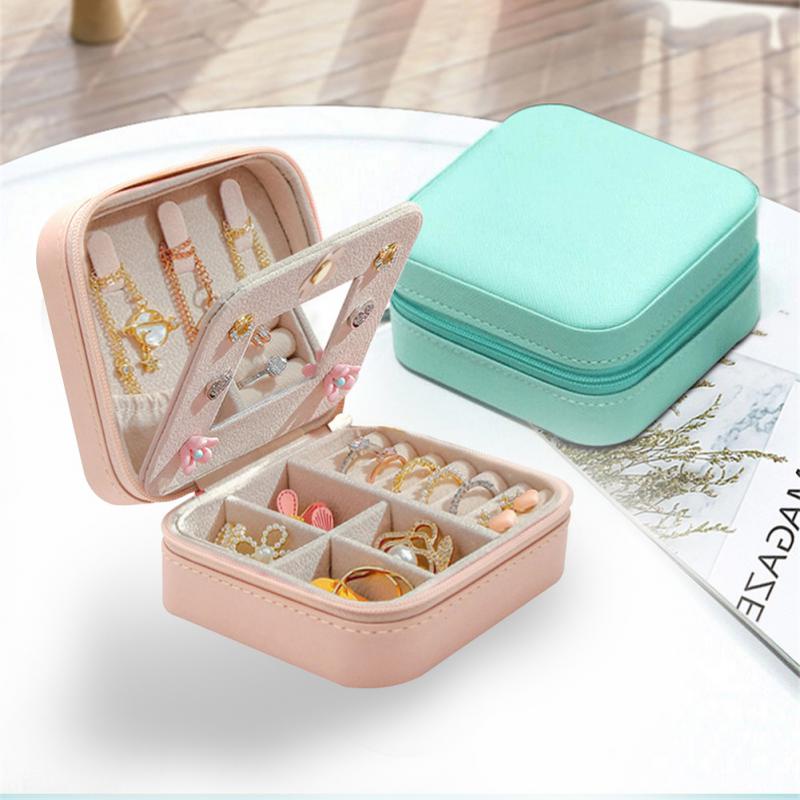 Hộp Đựng Trang Sức Có Gương Nhỏ Gọn Tiện Dụng Ốp