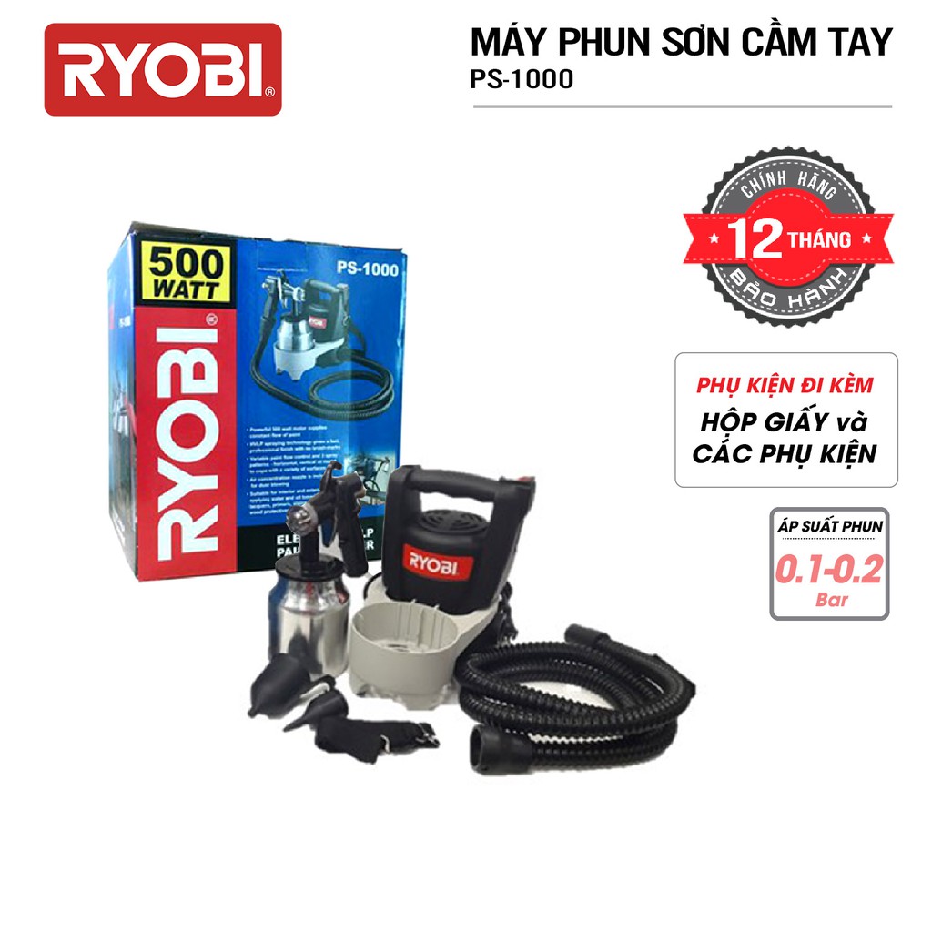 Máy phun sơn điện cầm tay RYOBI (KYOCERA) - PS-1000