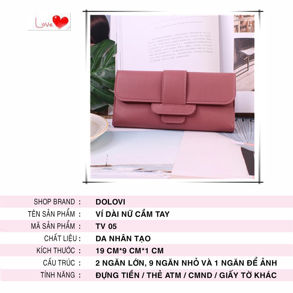 Ví nữ dài gập 3 phiên bản Hàn Quốc thời trang cao cấp cute dễ thương TV05