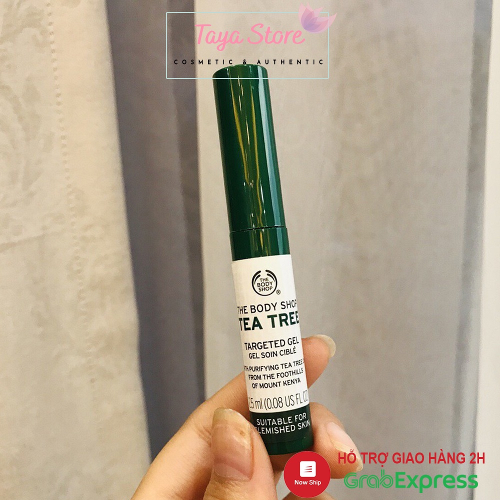 Gel chấm mụn The Body Shop chiết xuất tràm trà Tea Tree Blemish Gel 2,5ml Anh Quốc Gel giảm mụn thâm