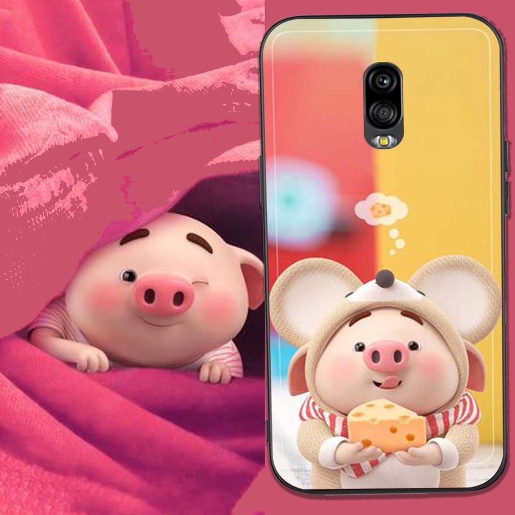 Ốp lưng điện thoại Samsung J7 Plus / J7+ lợn hồng cute mẫu mới nhất