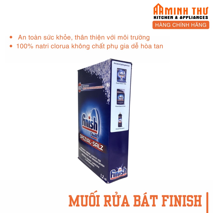 Muối rửa chén bát Finish xuất xứ Châu Âu sử dụng cho máy rửa bát