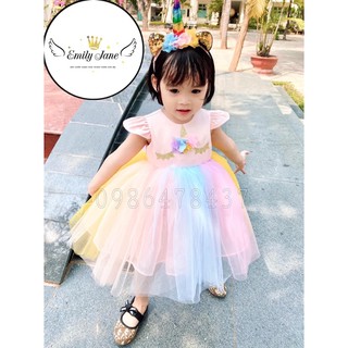 váy đầm công chúa cầu vồng