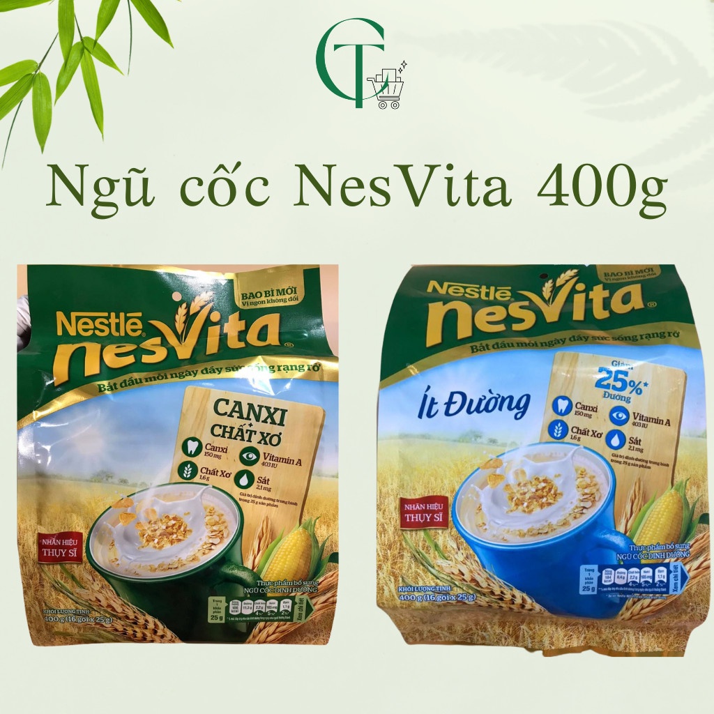 Ngũ cốc dinh dưỡng Nestle Nesvita có/ ít đường