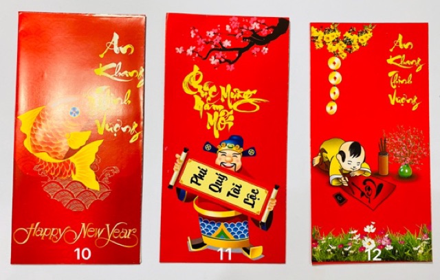 Combo 10 bao lì xì Tết Canh Tý 2020 đủ mẫu