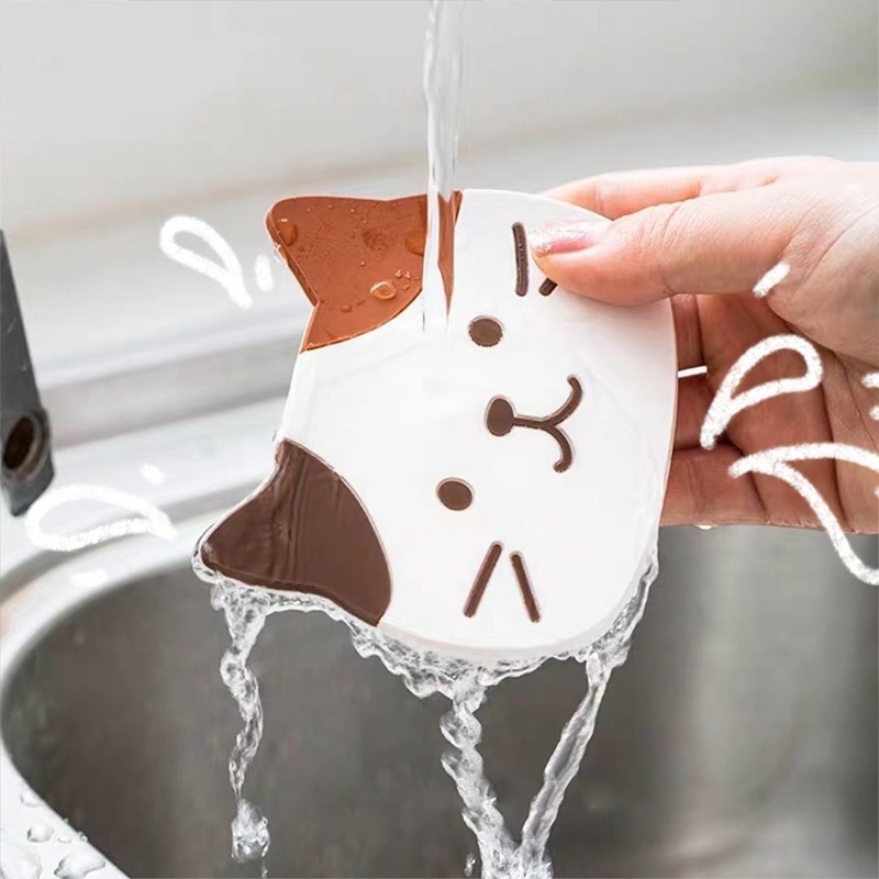 Miếng Lót Ly Bằng PVC Cách Nhiệt Chống Trượt Hình Mèo Dễ Thương