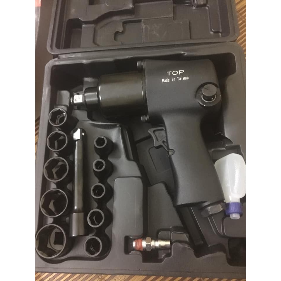 Súng xiết mở ốc bu lông ALONGTOOL chân 1/2 khẩu 8-24mm thương hiệu TOP ( Tặng Khẩu Như Hình )