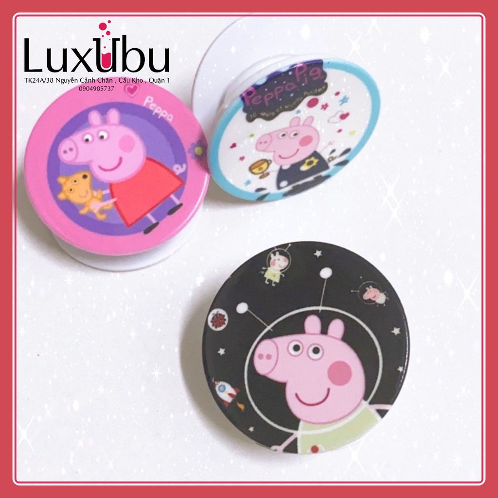 //LUXUBU//  Griptok peppa pig Giá đỡ điện thoại / nút chống điện thoại / IRING / Popsocket