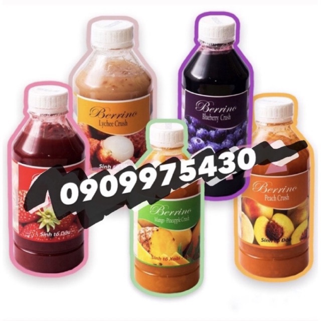Sinh tố trái cây Berrino 1L - đủ mùi