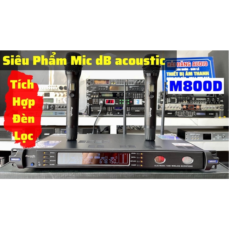 Siêu Phẩm Micro đèn dB acoustic M800D tích hợp bóng đèn lọc âm cực sạch.Hàng chính hãng tặng bộ pin sạc