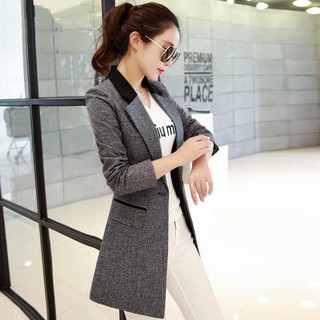 ⚡️[Hàng cao cấp]🔥Áo vest nữ form dài cá tính[Nhận may theo số đo]