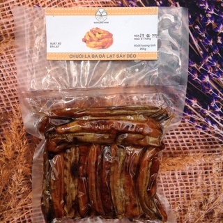 Chuối Laba sấy dẻo không đường Mangline Farm Đà Lạt 1000g đồ ăn vặt thơm ngon mềm dẻo đặc sản Đà Lạt