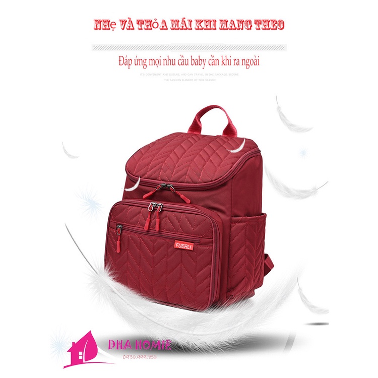 BALO BỈM SỮA CHO MẸ VÀ BÉ - TÚI XÁCH CÓ QUAI ĐEO TIỆN LỢI 10 NGĂN CHỨA ĐỒ LỚN DỄ DÀNG MANG THEO