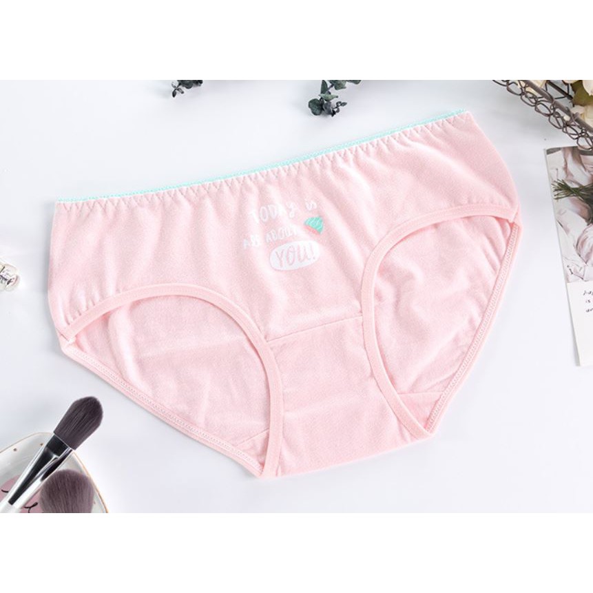 Set 5 Quần Lót Cotton Thấm Hút Mồ Hôi Họa Tiết Trái Cây P261