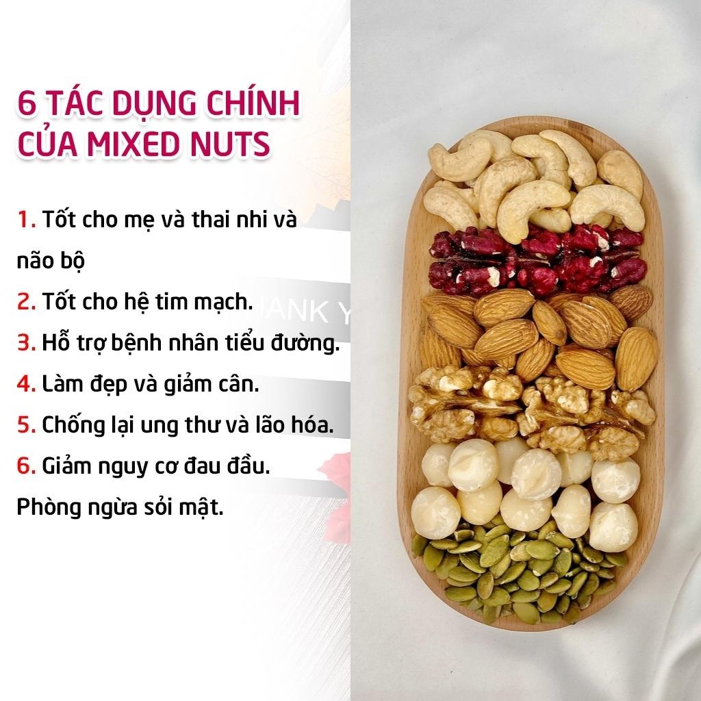 Hạt Mix Dinh Dưỡng 6 Loại Hạt Cao Cấp Onefood68, Ngũ cốc Ăn Kiêng Giảm Cân Gồm Macca, Hạt điều, Óc chó, Hạnh nhân