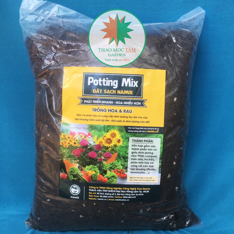 Đất trồng rau và hoa Namix (All Purpose Potting Mix) - Đất sạch trồng chậu, trồng nhiều loại rau và cây hoa