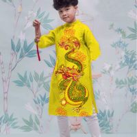 Áo dài gấm bé trai