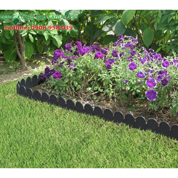 Hàng rào nhựa của Nhật phân luống - viền vườn trồng rau cao 15 cm dài 3 met - màu đen set 5 cuộn