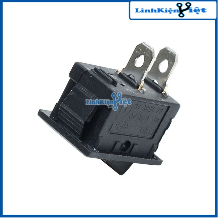 Công Tắc Bập Bênh Màu Đen KCD1-101 6A/250V 2 Chân 2 Chế Độ ON-OFF