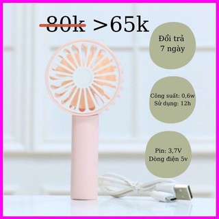 Quạt Mini Tích Điện Cầm Tay Hình Thú Cute Siêu Dể Thương, Tiện Lợi, Đánh Tan Cơn Nóng Mùa Hè.