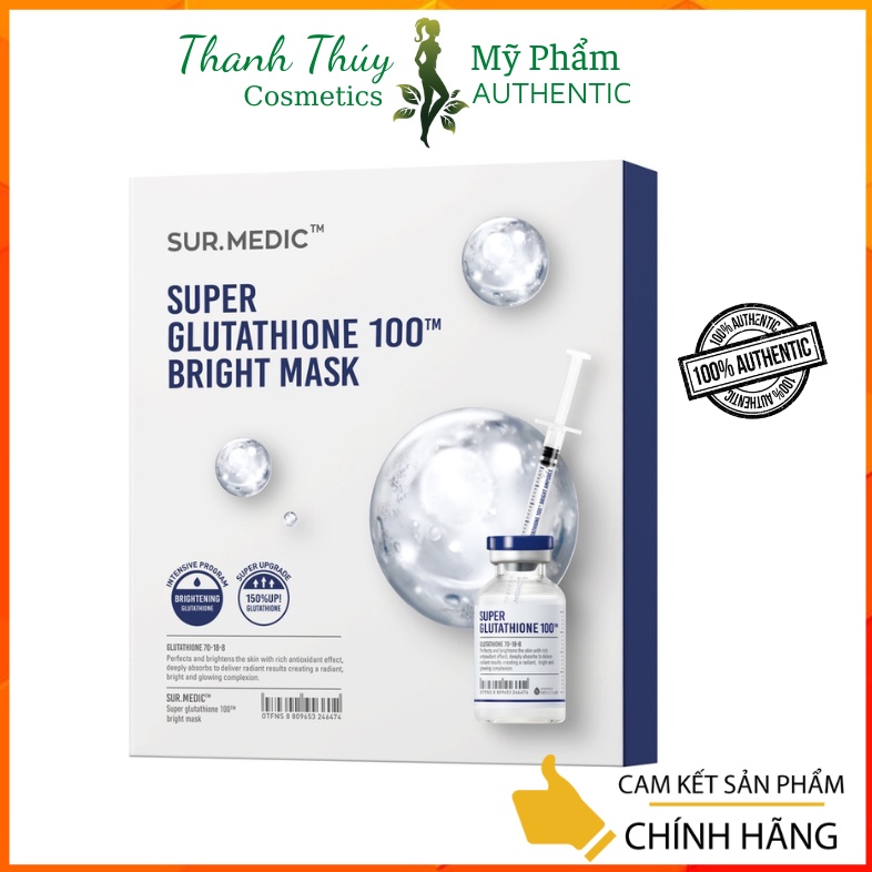 Mặt Nạ Làm Trắng Chuyên Sâu Sur.Medic Bright Glutathione Mask