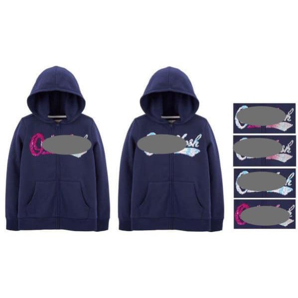 Áo khoác nỉ bé gái Oshkosh 6m~7y